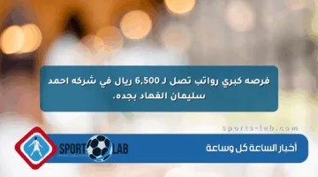 فرصة كبرى رواتب تصل لـ 6,500 ريال في شركة أحمد سليمان الفهاد بجدة.